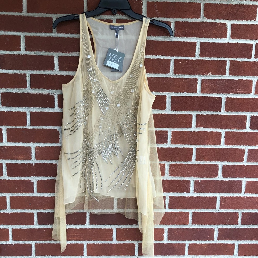 Sachin & Babi Silk Embellished Ysabel Top